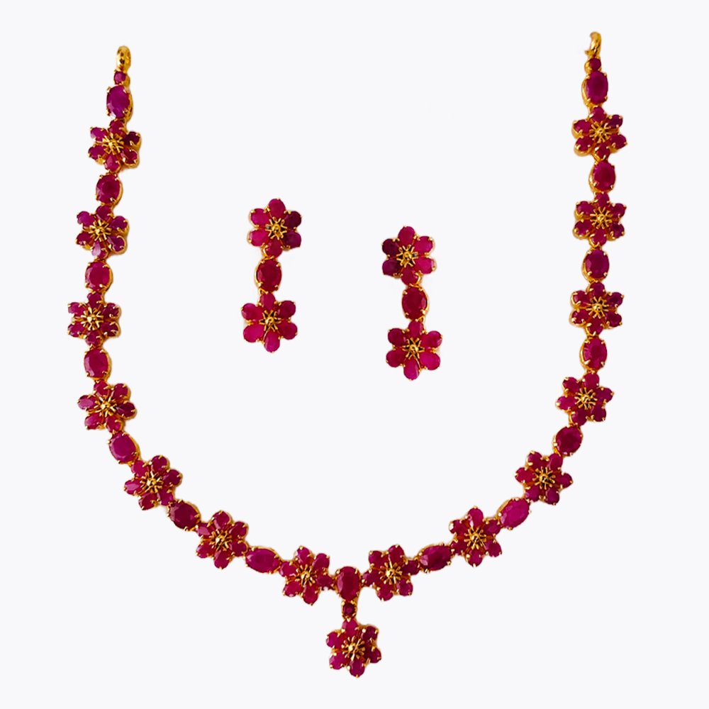 Ruby Necklace Set